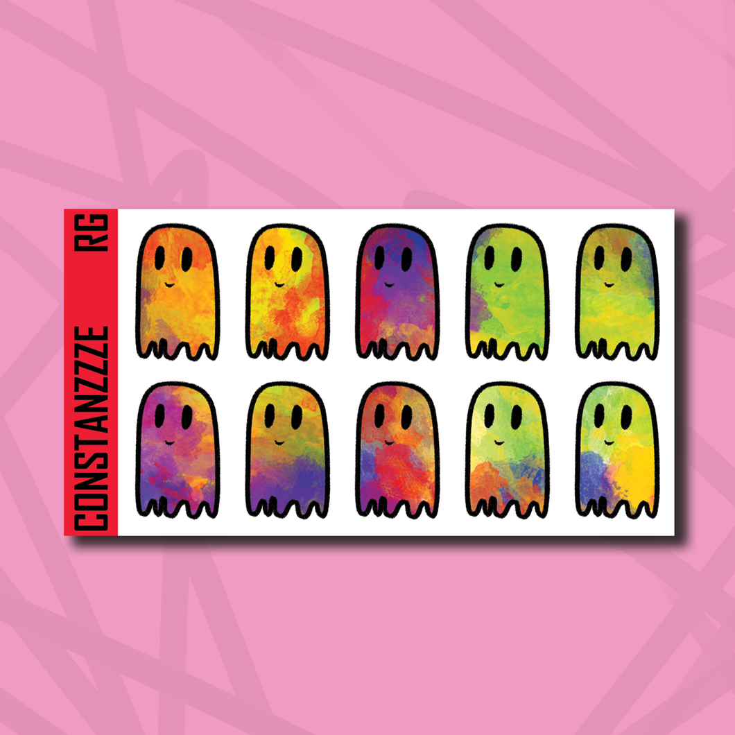 Rainbow Ghostie Notes Sticker Sheet