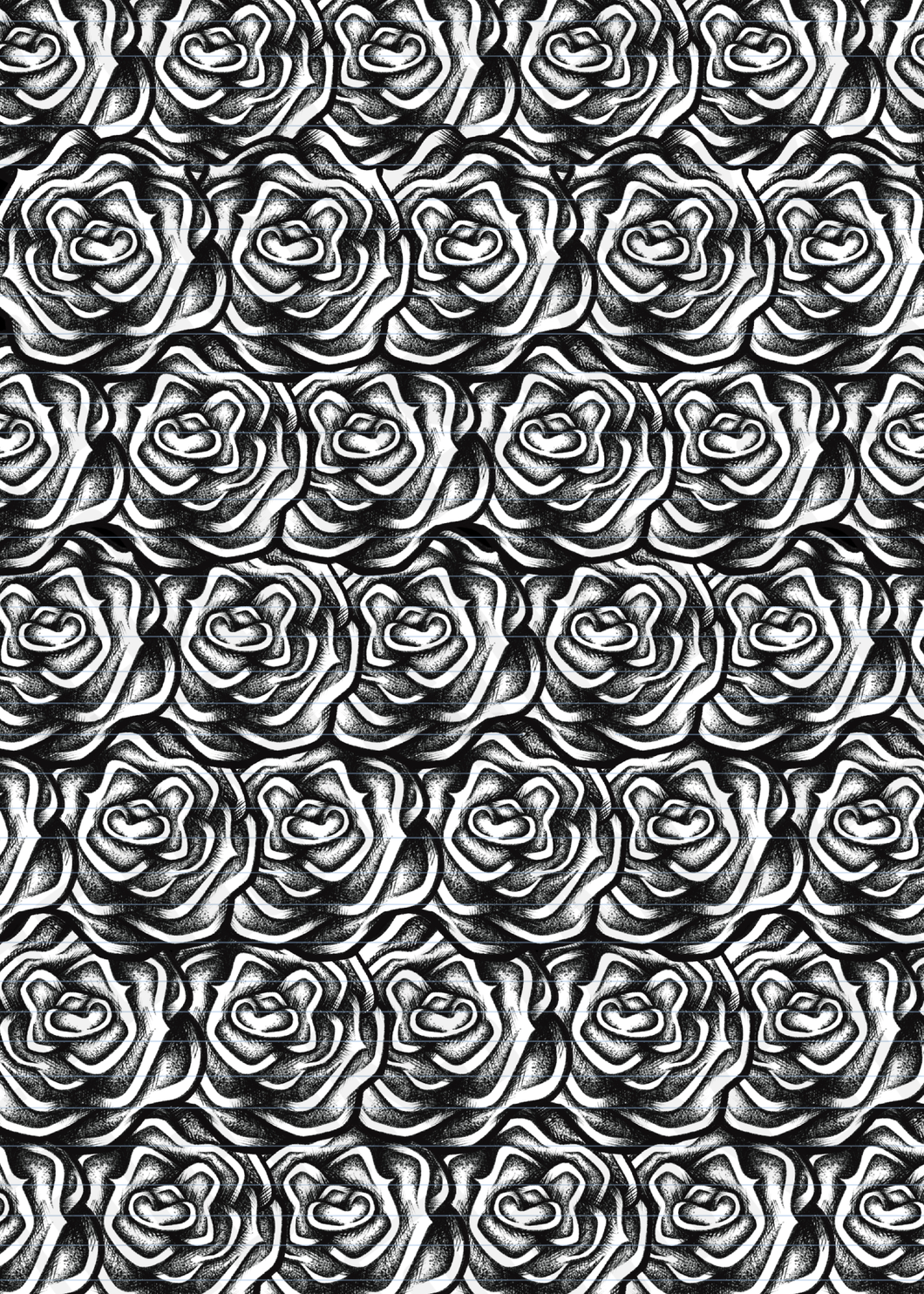 White Rose Pattern Reusable Sticker Book