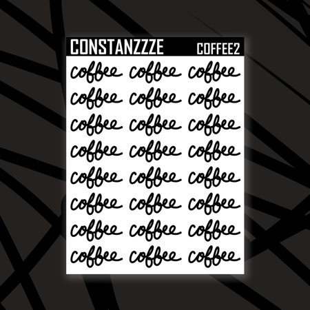 Coffee Script Sticker Sheet