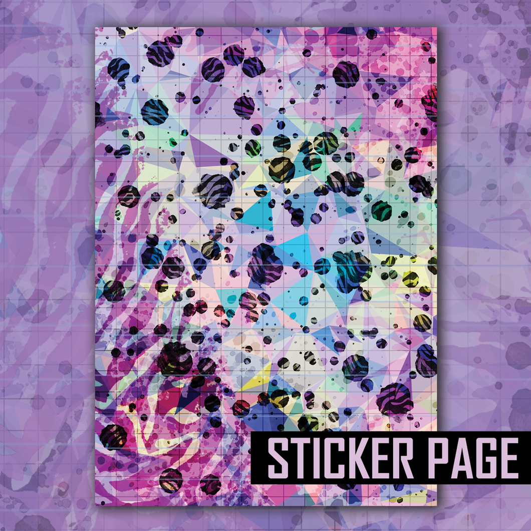 Pink Shatter Go Wild Sticker Page