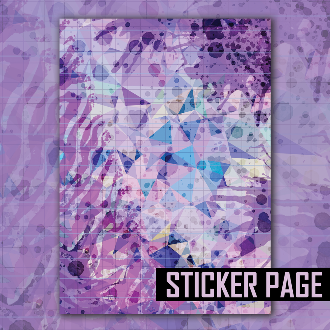 Purple Shatter Go Wild Sticker Page