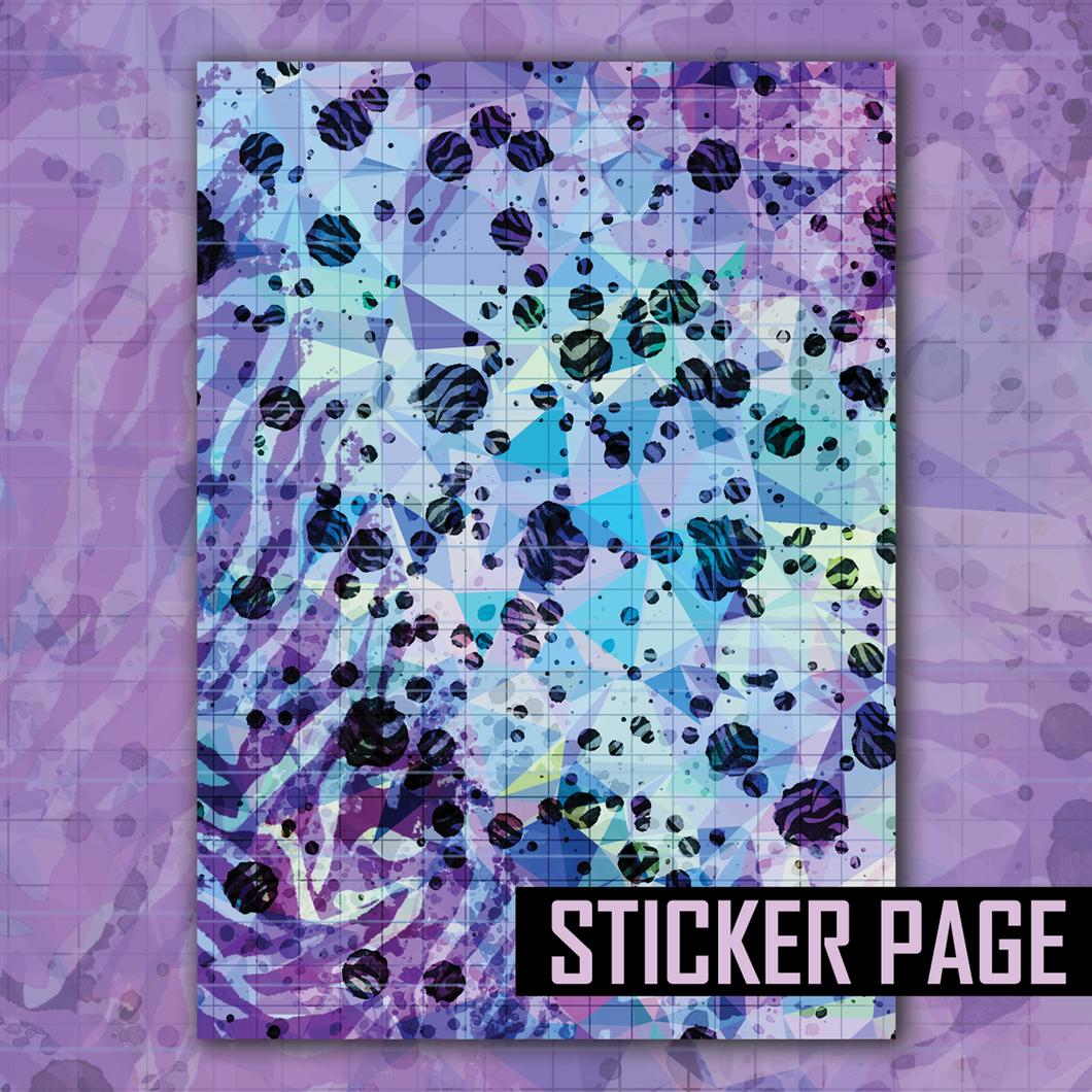 Blue Shatter Go Wild Sticker Page