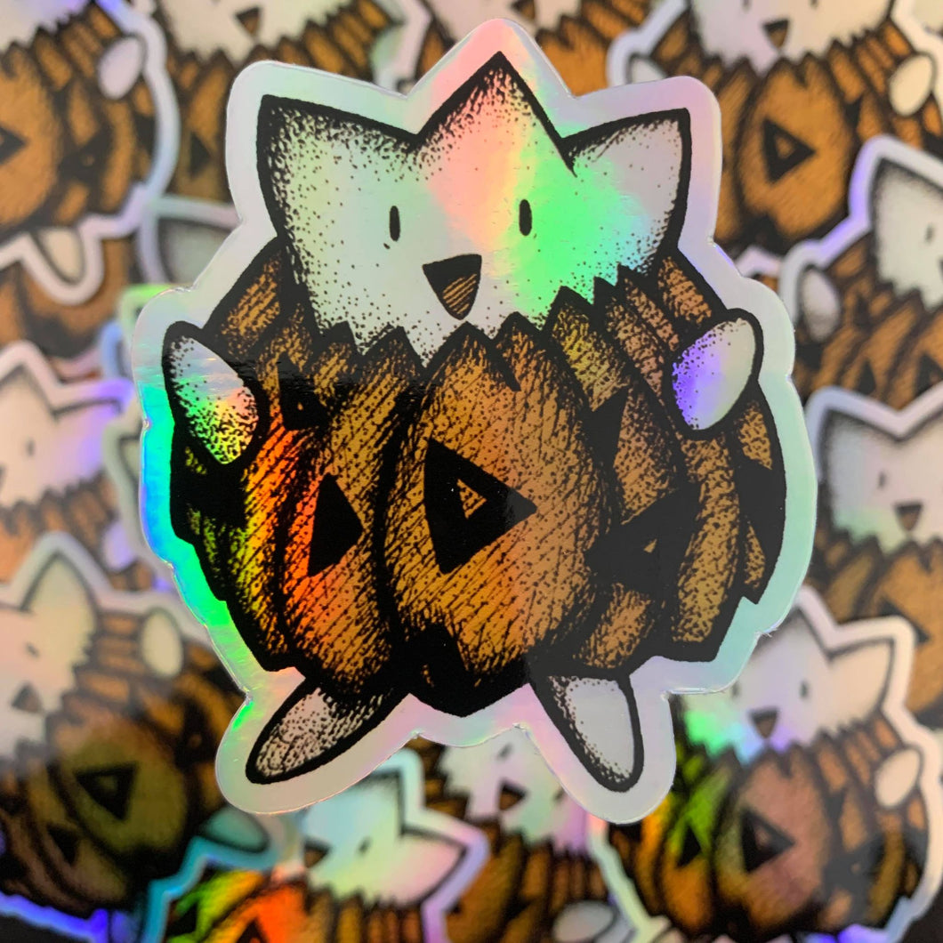 Pumkinpi Holographic Vinyl Sticker