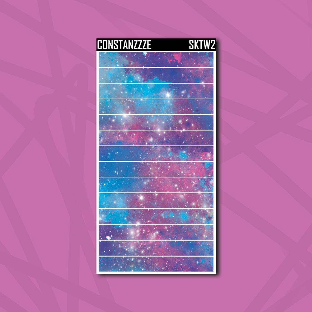 Dark Space Kandi Hobonichi Weeks Washi Strip Sticker Sheet