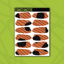 Load image into Gallery viewer, Traditional Dot With Stripes Medium Swatch Sticker Sheet
