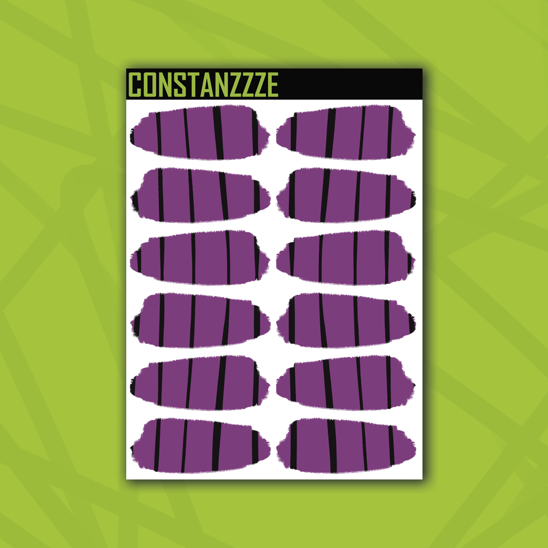 Traditional Stripes Medium Swatch Sticker Sheet – Constanzzze