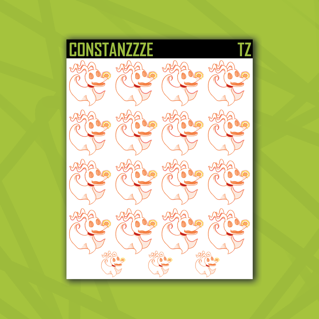 Traditional Zero Sticker Sheet