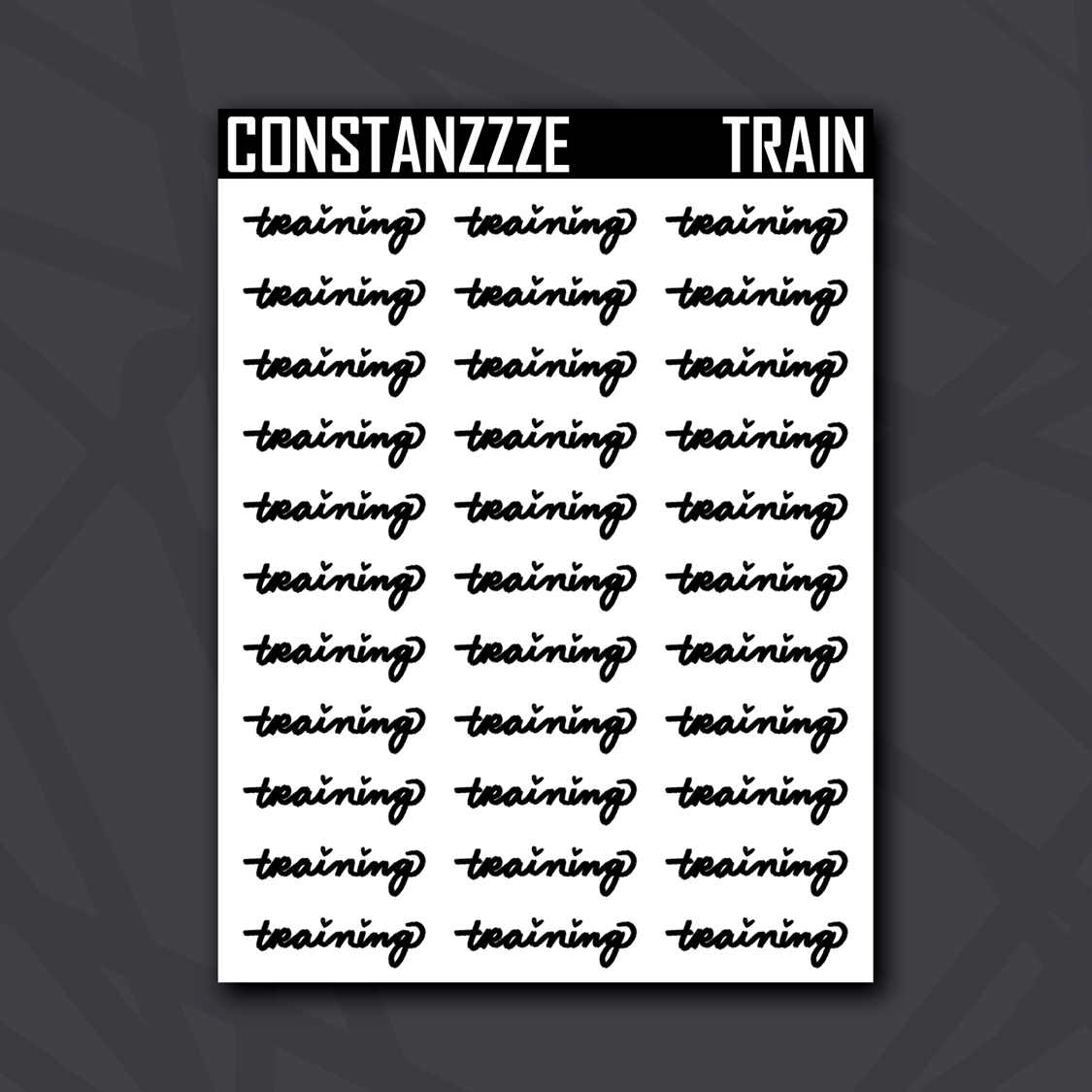 Training (print/block/script) Sticker Sheet – Constanzzze