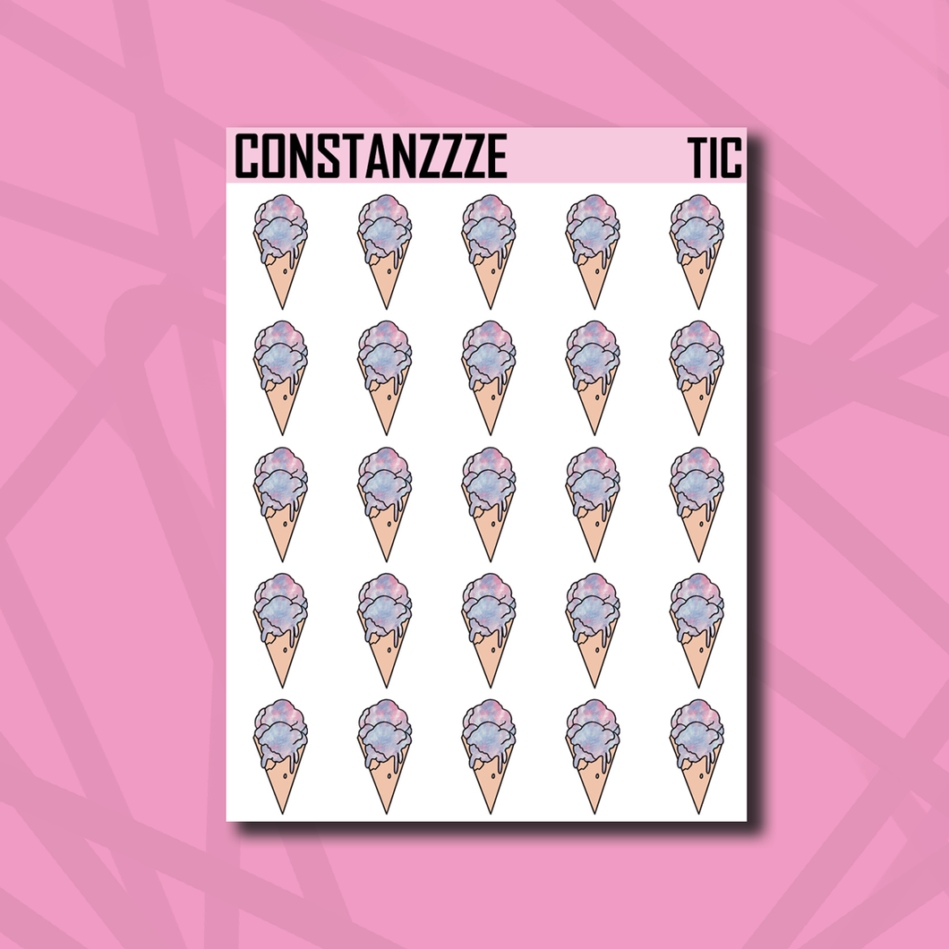 Trans Pride Ice Cream Cone Sticker Sheet