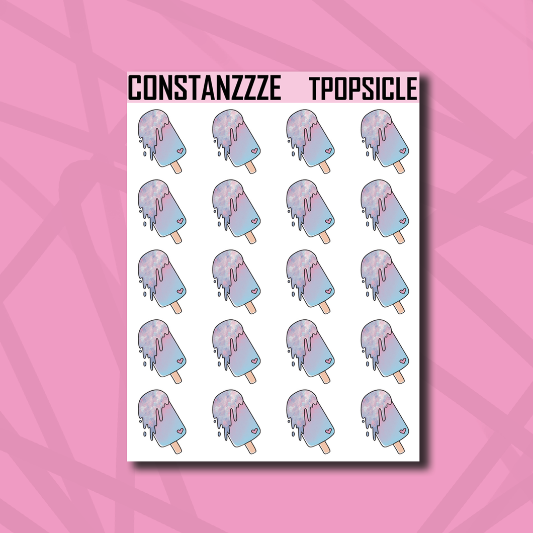 Trans Drippy Popsicle Sticker Sheet