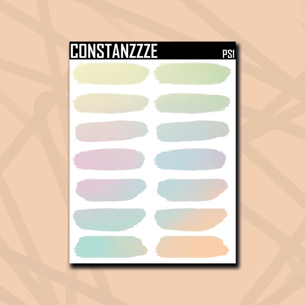 Warm Pastel Swatch Sticker Sheet