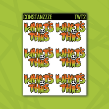 Load image into Gallery viewer, Medium Zombie Traditional What&#39;s This Sticker Sheet
