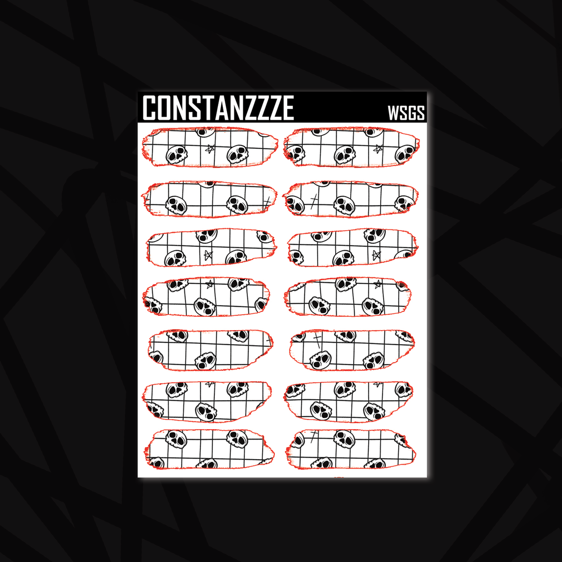 Swarch Sticker Small White Skullie Grid Swatch Sticker Sheet – Constanzzze
